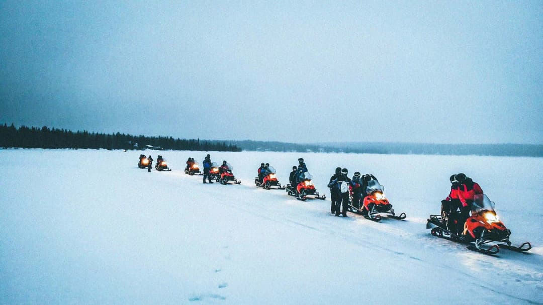 Team supporting the snowmobile tour